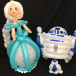 Princess Elsa balloon model and R2D2 balloon model